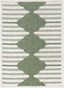 Luna Tribal Moroccan Diamond Pattern Green High-Low Flat-Weave Rug BG-55