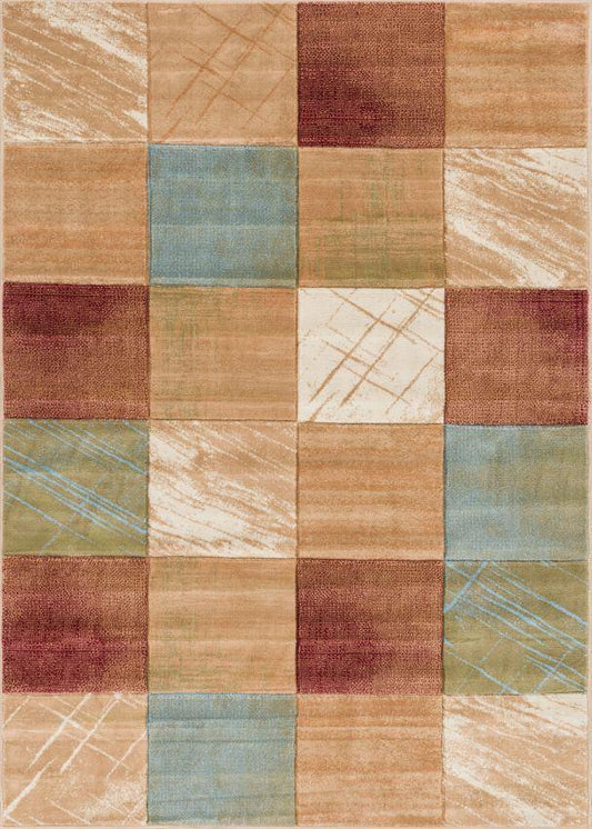 Taylor Red Modern Geometric Rug BK-32