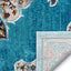 Aidan Bohemian Vintage Floral Mandala Blue Rug BL-26