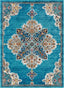 Aidan Bohemian Vintage Floral Mandala Blue Rug BL-26