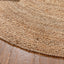 Larissa Jute Rug Hand-Braided Basket Weave Jute Rug Farmhouse Solid Pattern Natural Color BRI-42