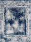 Zaynab Vintage Abstract Border Blue Glam Rug CAI-106