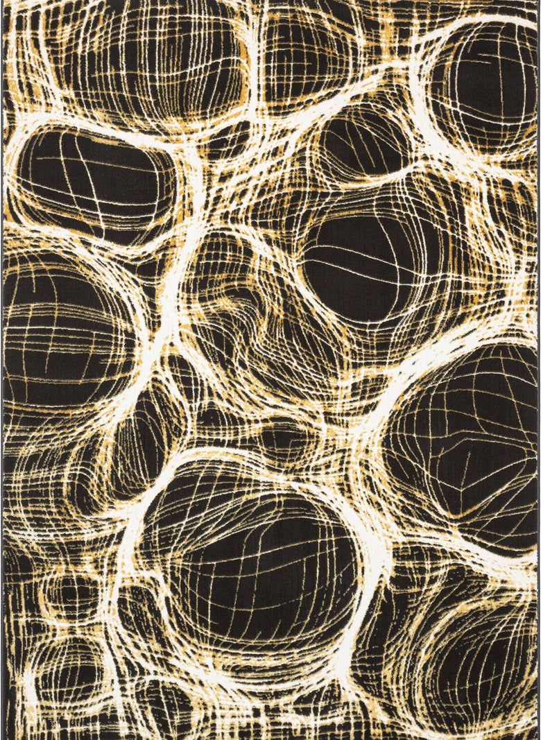 Sinead Vintage Abstract Yellow Glam Rug CAI-111