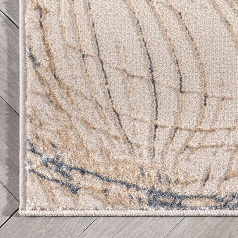 Sinead Vintage Modern Abstract Ivory Glam Rug CAI-112