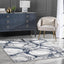Sinead Vintage Modern Abstract Blue Glam Rug CAI-114