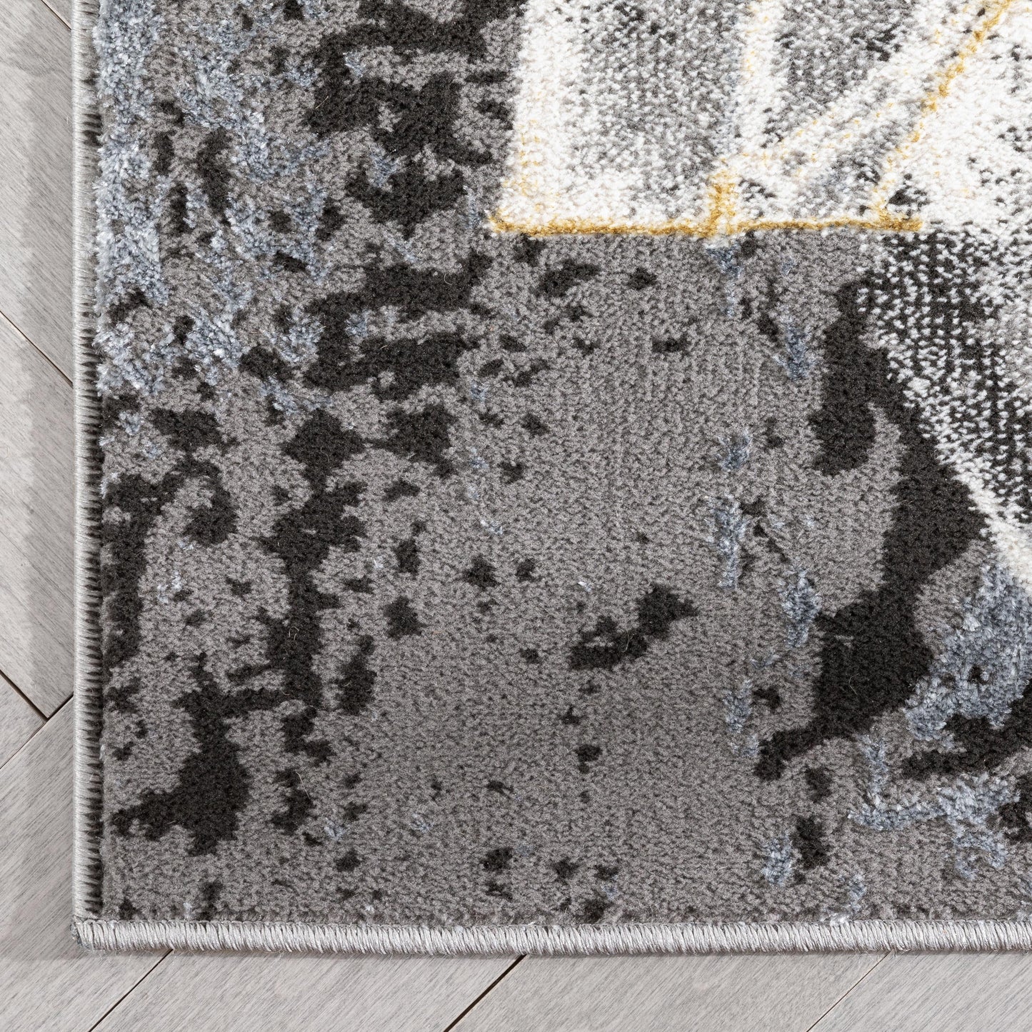 Allegra Modern Abstract Grey Glam Rug CAI-57