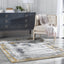 Isolde Vintage Abstract Border Yellow Glam Rug CAI-61