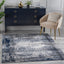Joelle Vintage Abstract Floral Blue Glam Rug CAI-74