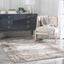 Joelle Vintage Abstract Floral Grey Glam Rug CAI-77