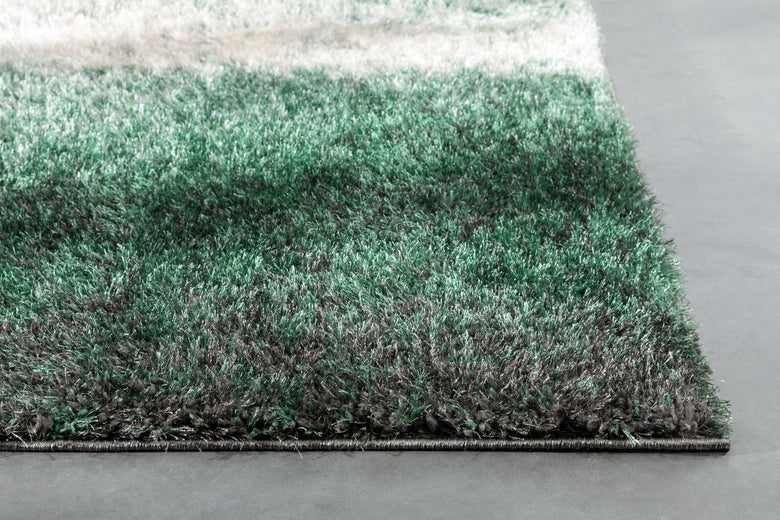 Kynlee Modern Abstract Green Shag Rug CAN-25
