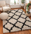 Capri Shag Trellis Lattice Beige Rug CAS-12