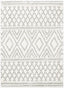 Evora Moroccan Diamond Pattern Ivory Thick & Soft Shag Rug CE-12