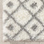 Coimbra Moroccan Diamond Pattern Ivory Thick & Soft Shag Rug CE-22