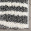 Faro Modern Coastal Waves Pattern Dark Grey Thick & Soft Shag Rug CE-87