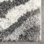 Tomar Modern Chevron Pattern Grey Thick & Soft Shag Rug CE-97
