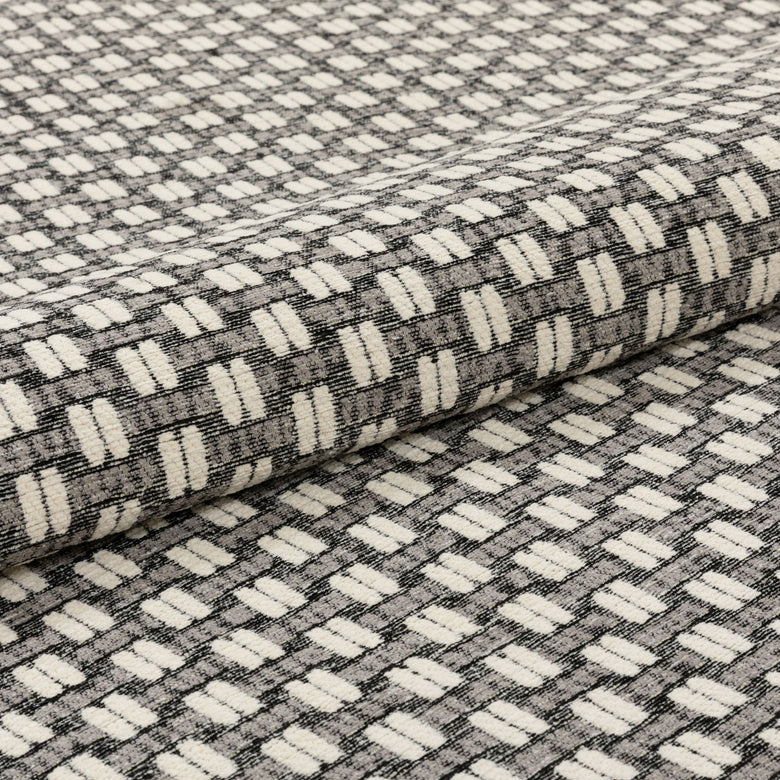 Azuki Contemporary Tribal Border Beige Kilim-Style Rug CHA-12