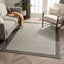 Azuki Contemporary Tribal Border Beige Kilim-Style Rug CHA-12