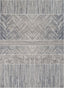 Agma Contemporary Distressed Abstract Waves Grey Beige Kilim-Style Rug CHA-47