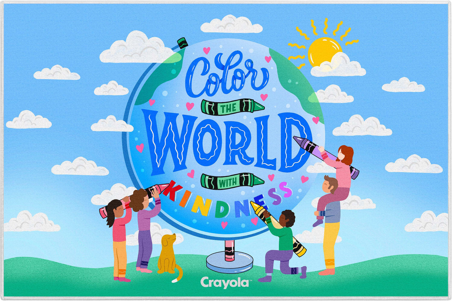 Crayola Color The World Blue Rug CRA-01A