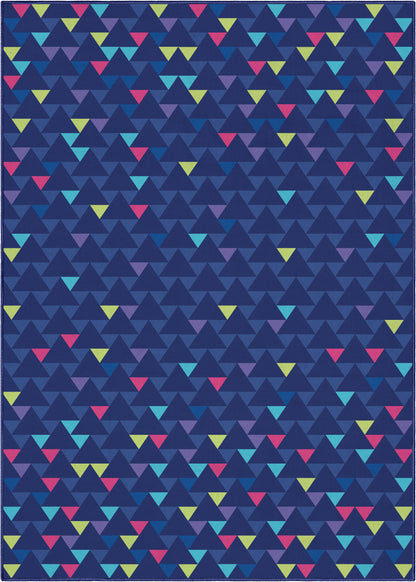 Crayola Triangles Blue Rug CRA-09A