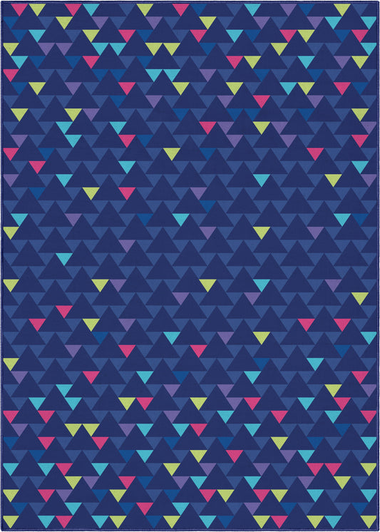 Crayola Triangles Blue Rug CRA-09A