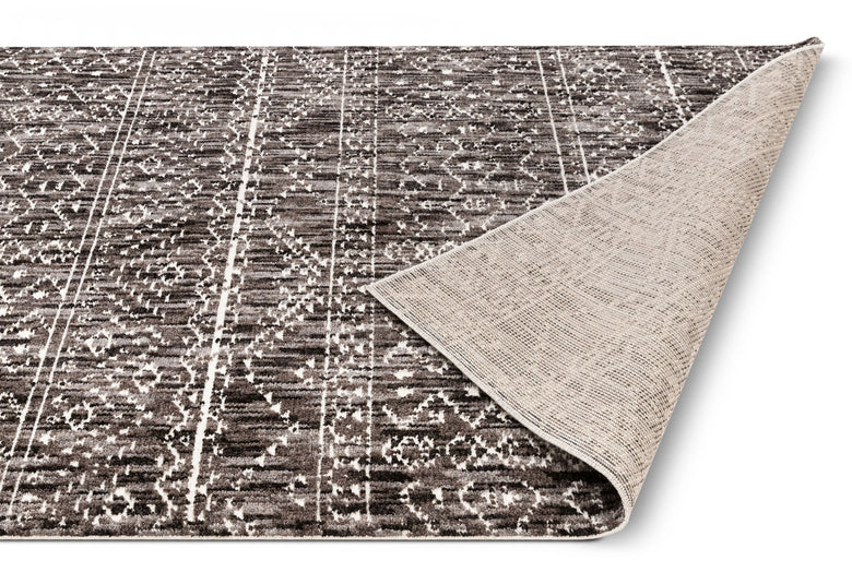 Beverly Anthracite Modern Vintage Distressed Rug DE-13