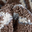 Thanatos Modern Geometric Brown High-Low Shag Rug DEL-58
