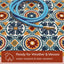Audun Modern Geometric Indoor/Outdoor Blue High-Low Rug DO-404