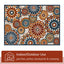 Seri Modern Geometric Indoor/Outdoor Blue High-Low Rug DO-414