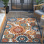 Seri Modern Geometric Indoor/Outdoor Blue High-Low Rug DO-414
