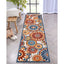 Seri Modern Geometric Indoor/Outdoor Blue High-Low Rug DO-414