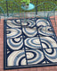 Lucente Blue Modern Indoor Outdoor Rug DO-44
