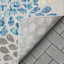 Senna Modern Floral Indoor/Outdoor Grey High-Low Rug DO-467
