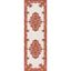 Arid Modern Medallion Persian Indoor/Outdoor Terracotta High-Low Rug DO-500