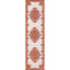 Arid Modern Medallion Persian Indoor/Outdoor Terracotta High-Low Rug DO-500