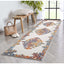 Arid Modern Medallion Persian Indoor/Outdoor Ivory High-Low Rug DO-502