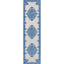 Arid Modern Medallion Persian Indoor/Outdoor Blue High-Low Rug DO-504