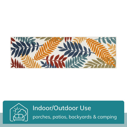 Mariah Ivory Multi Tropical Indoor Outdoor Rug DO-514