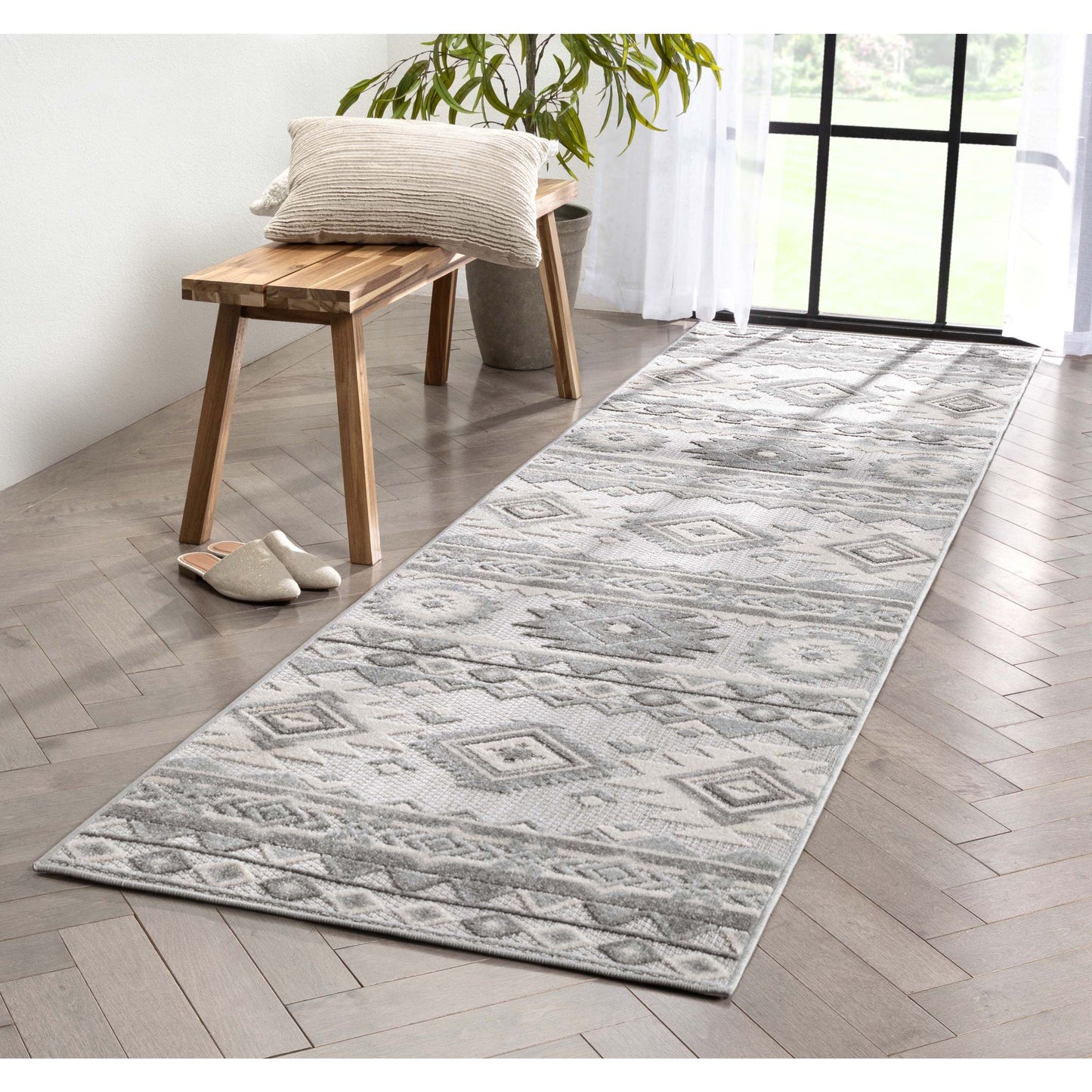 Mamba Grey Modern Indoor Outdoor Rug DO-58