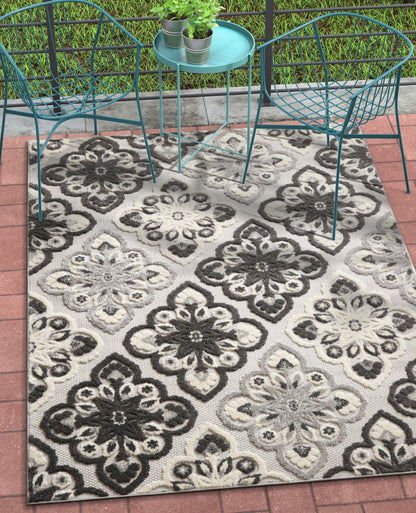 Devotion Grey Modern Indoor Outdoor Rug DO-78