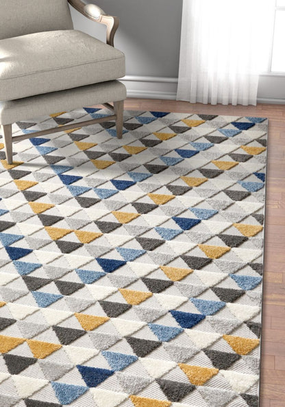 Dream Blue Modern Indoor Outdoor Rug DO-94