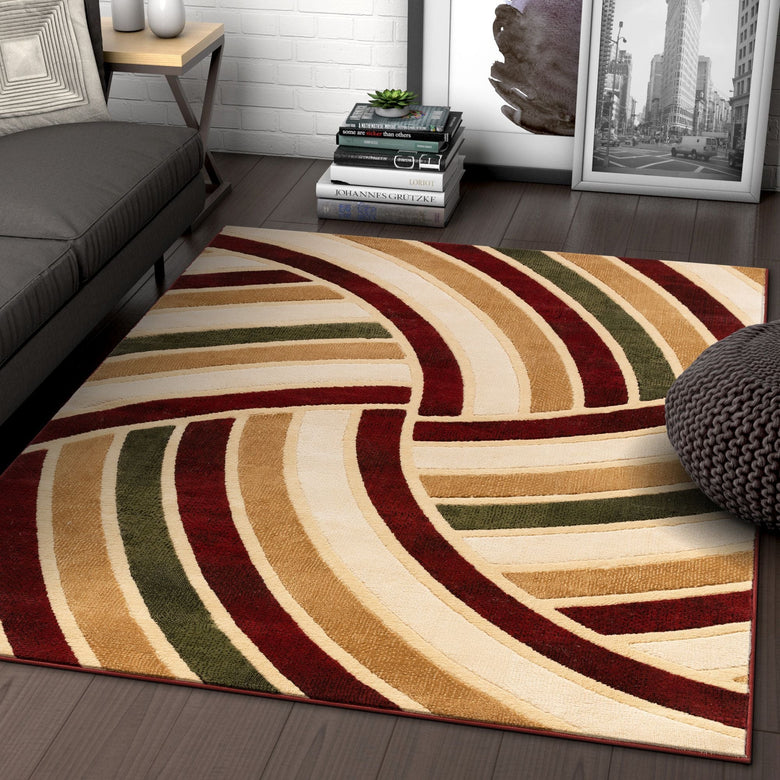 Tessuto Beige Multi Modern Geometric Rug DU-42