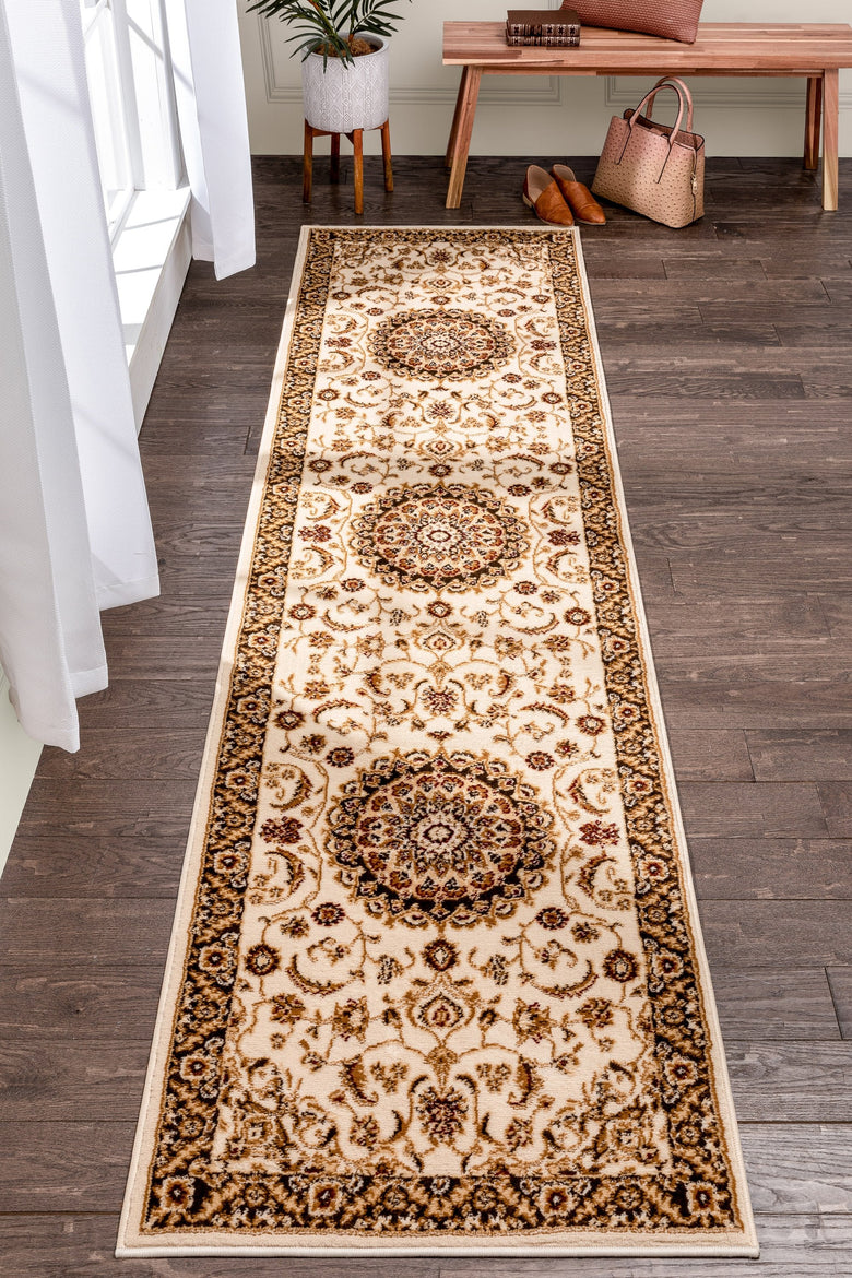 Mykonos Traditional Oriental & Persian Ivory Rug DU-72