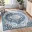 Granada Transitional Oriental Medallion Pattern Blue Rug DU-84