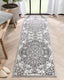Granada Transitional Oriental Medallion Pattern Grey Rug DU-87