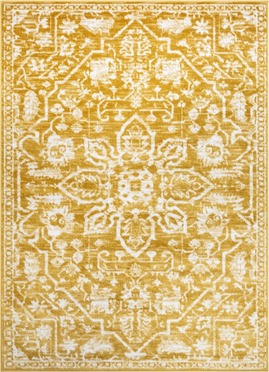 Disa Vintage Medallion Gold Soft Rug DZ-08