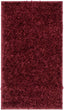 Emerson Modern Solid Deep Red Thick & Soft Shag Rug ELL-10