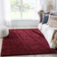 Emerson Modern Solid Deep Red Thick & Soft Shag Rug ELL-10