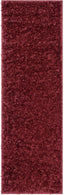 Emerson Modern Solid Deep Red Thick & Soft Shag Rug ELL-10