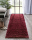 Emerson Modern Solid Deep Red Thick & Soft Shag Rug ELL-10